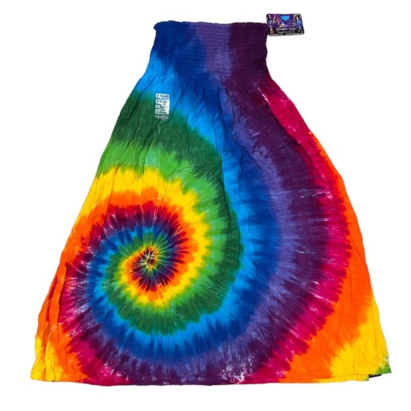 NEW Dimple Dyes Tie Dye Strapless Dress - Picture 2 of 6
